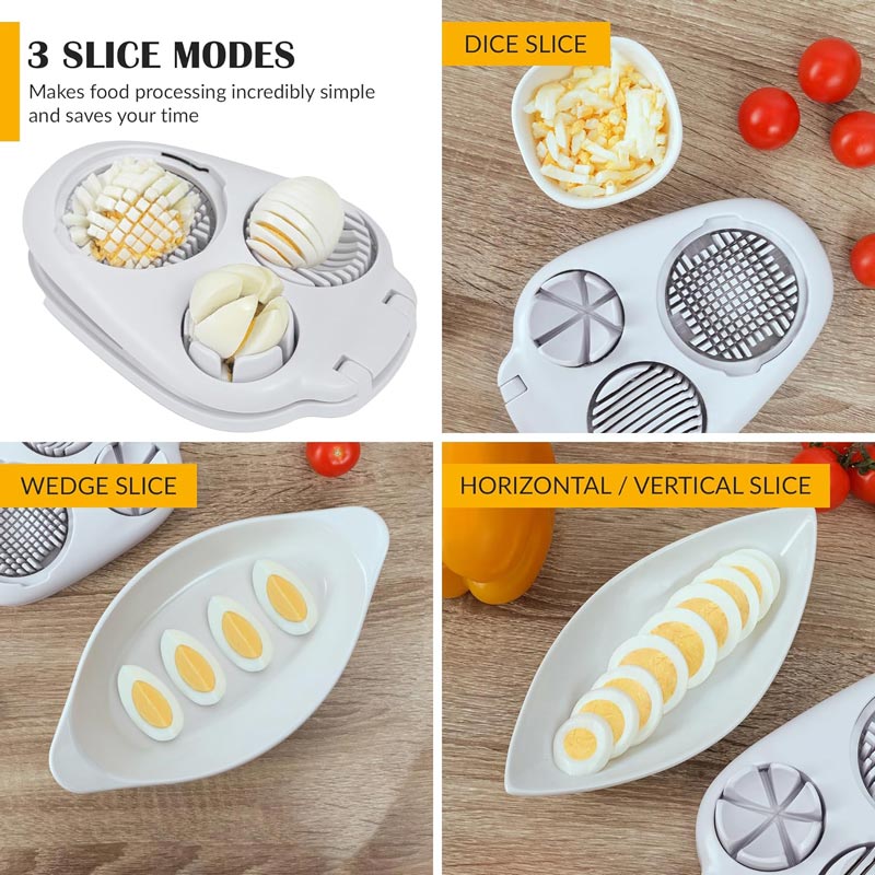 📢📢40% OFF !! ⏰Multifunctional 3-in-1 Egg Slicer