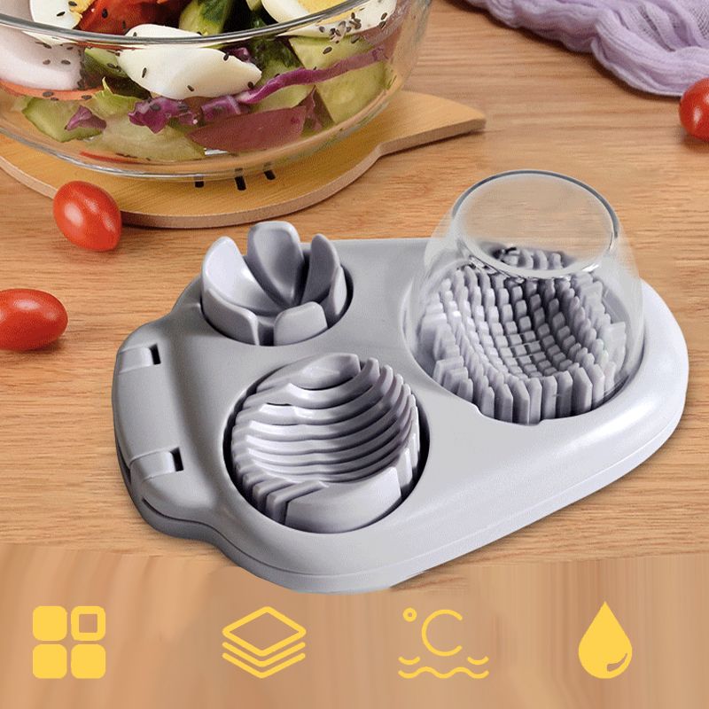 📢📢40% OFF !! ⏰Multifunctional 3-in-1 Egg Slicer