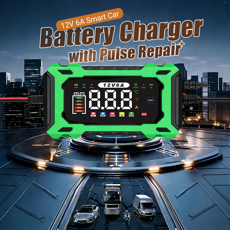 📢📢35% OFF !! ⏰12V 6A Smart Car Battery Charger with Pulse Repair