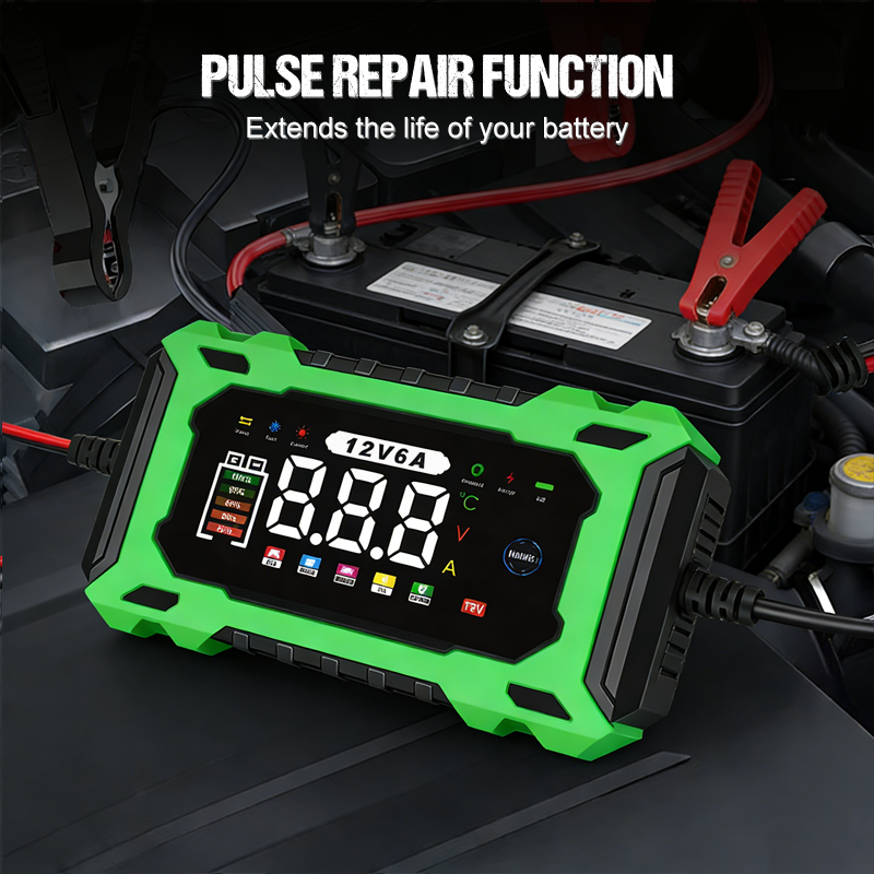 📢📢35% OFF !! ⏰12V 6A Smart Car Battery Charger with Pulse Repair