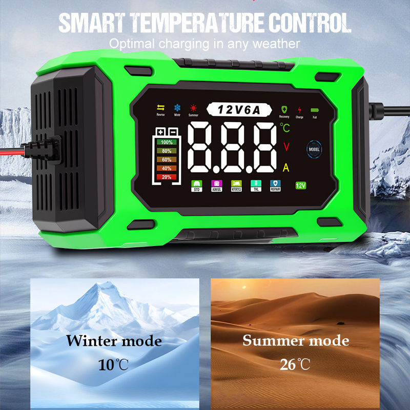 📢📢35% OFF !! ⏰12V 6A Smart Car Battery Charger with Pulse Repair
