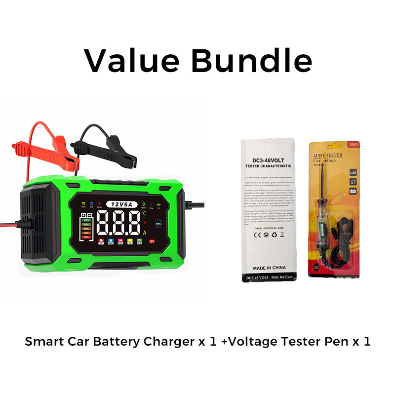 📢📢35% OFF !! ⏰12V 6A Smart Car Battery Charger with Pulse Repair