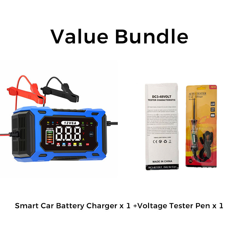 📢📢35% OFF !! ⏰12V 6A Smart Car Battery Charger with Pulse Repair