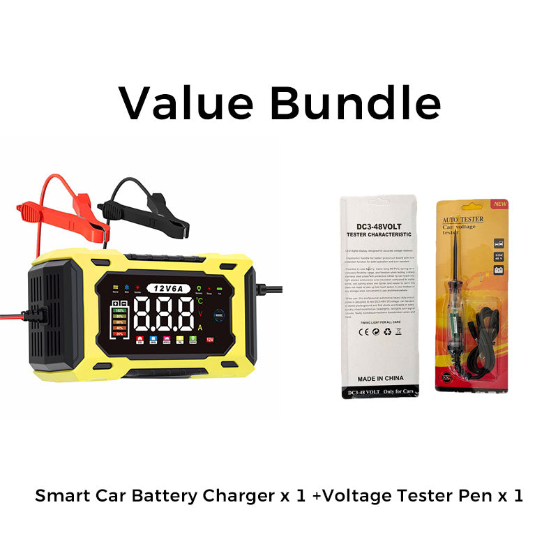 📢📢35% OFF !! ⏰12V 6A Smart Car Battery Charger with Pulse Repair