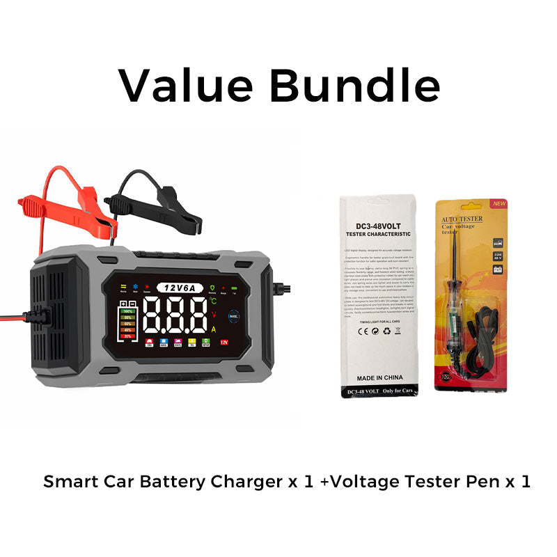 📢📢35% OFF !! ⏰12V 6A Smart Car Battery Charger with Pulse Repair