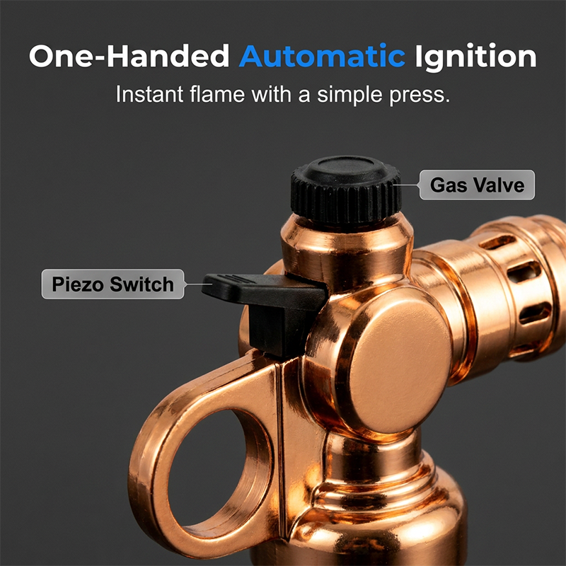 📢📢50% OFF !! ⏰Professional Butane Torch Head with Automatic Ignition