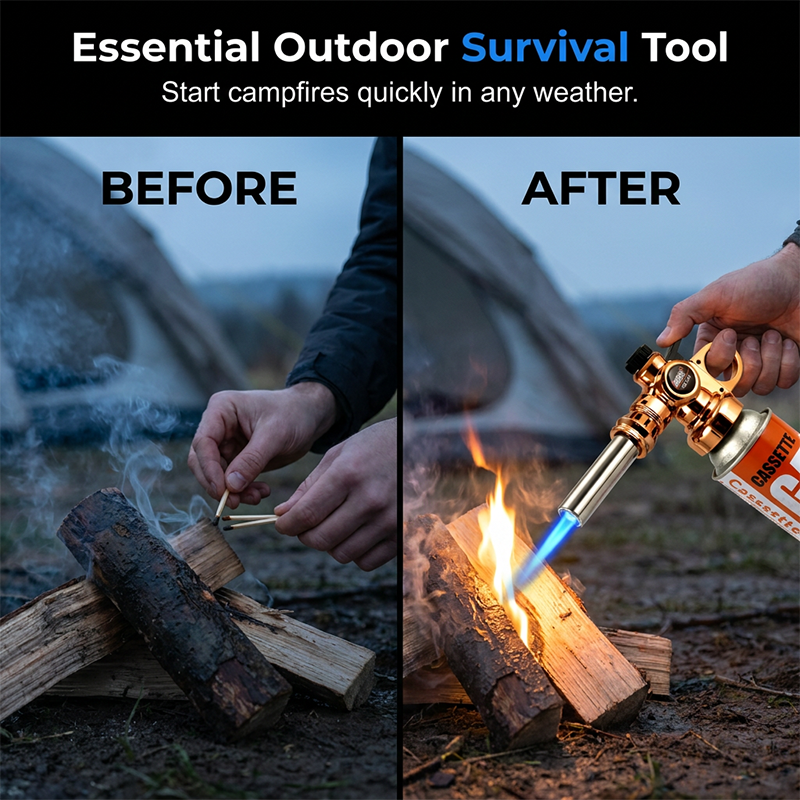 📢📢50% OFF !! ⏰Professional Butane Torch Head with Automatic Ignition