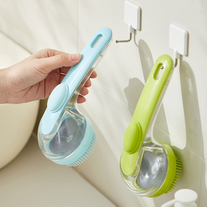 📢📢50% OFF !! ⏰Pet Bath Brush with Long Handle & Shampoo Dispenser