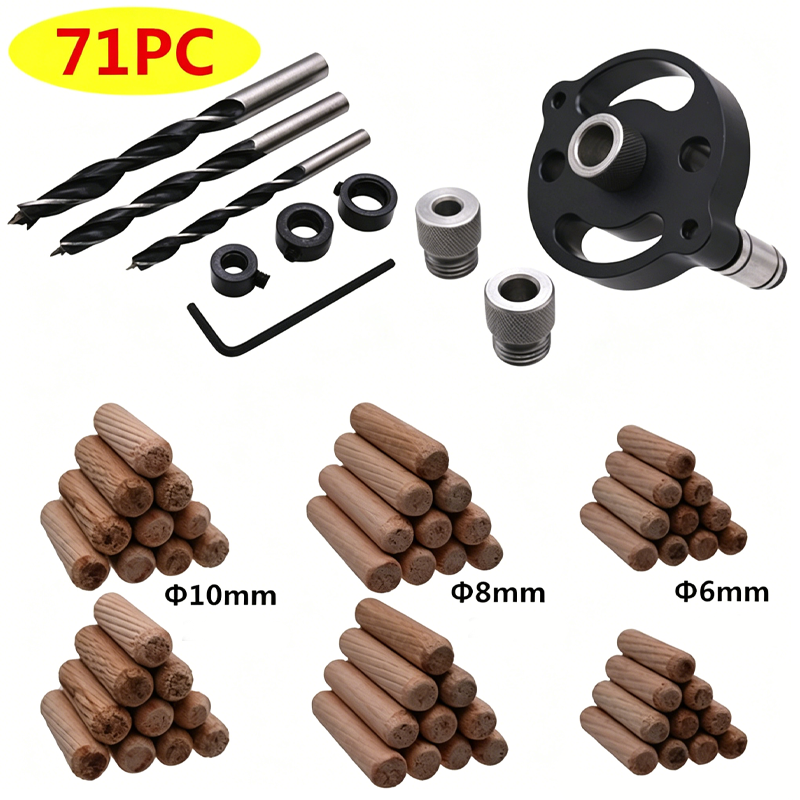 📢📢40% OFF !! ⏰Self-Centering Dowel Jig Kit for Woodworking
