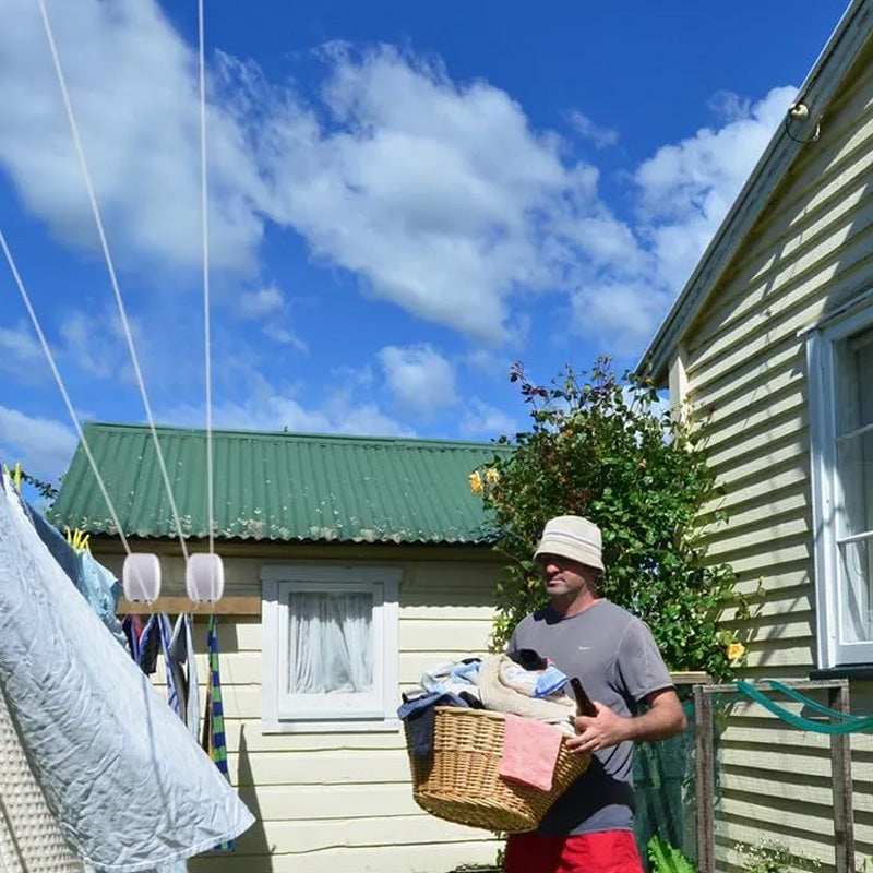 📢📢50% OFF !! ⏰Invisible retractable dual-line clothesline