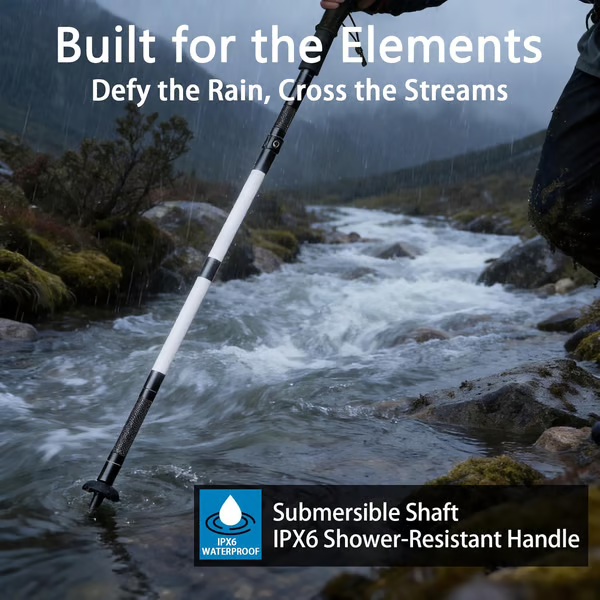 📢📢30% OFF !! ⏰Luminous Tactical Trekking Poles – LED Lightweight Foldable Hiking Sticks