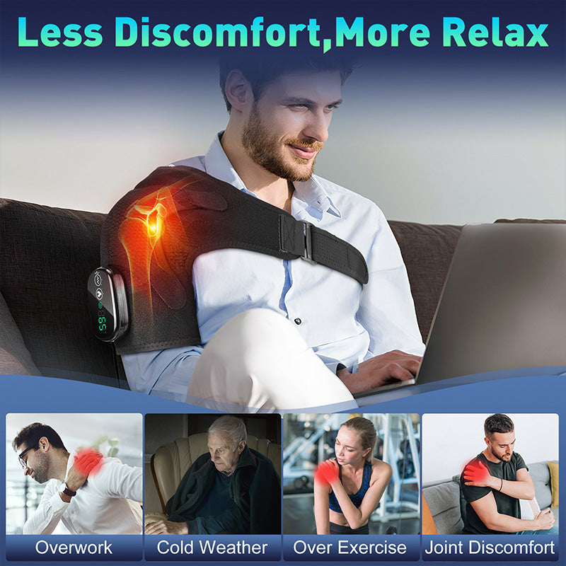 📢📢50% OFF !! ⏰Heated Shoulder Brace with Vibration for Men & Women