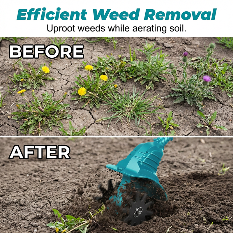 📢📢30% OFF !! ⏰ordless Electric Garden Tiller & Cultivator