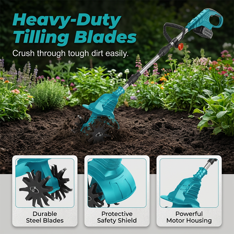 📢📢30% OFF !! ⏰ordless Electric Garden Tiller & Cultivator