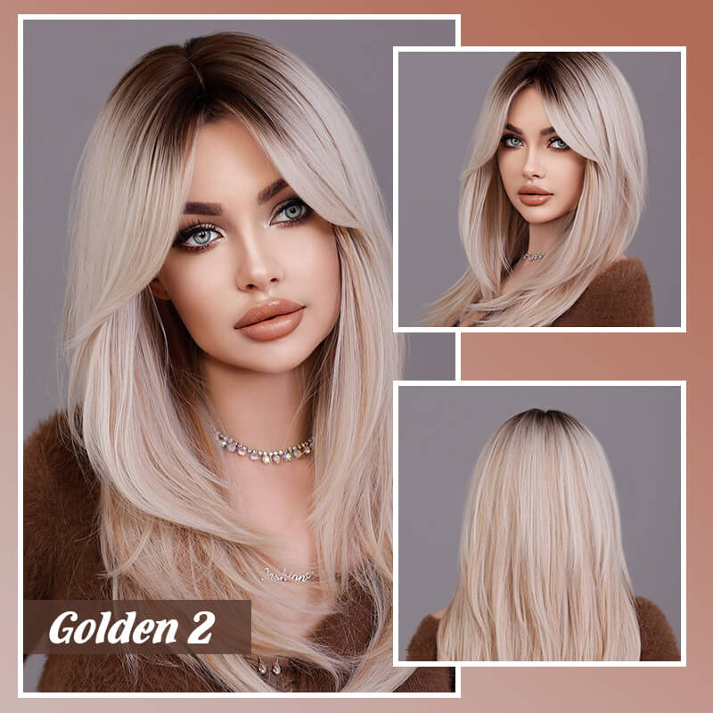 📢📢40% OFF !! ⏰Nice gift*Wig long hair Layered bangs wigs