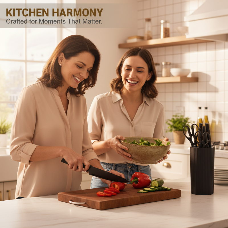 📢📢30% OFF !! ⏰Modern 7-in-1 Kitchen Knife & Scissors Set