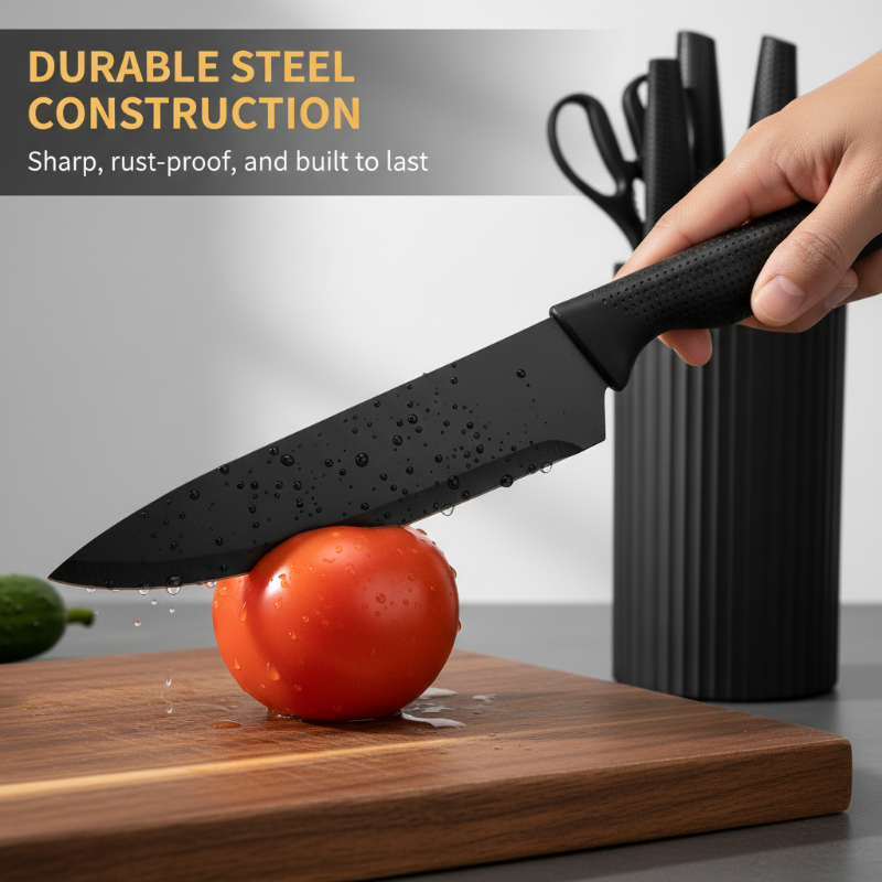 📢📢30% OFF !! ⏰Modern 7-in-1 Kitchen Knife & Scissors Set
