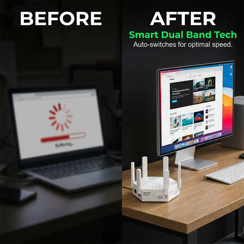 📢📢50% OFF !! ⏰High-Power WiFi Repeater for Full Home Coverage