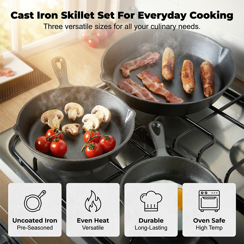 📢📢50% OFF !! ⏰Non-Stick Cast Iron Frying Pan