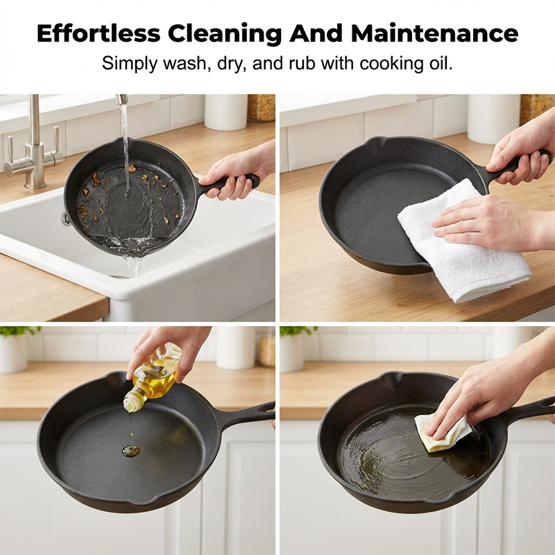 📢📢50% OFF !! ⏰Non-Stick Cast Iron Frying Pan