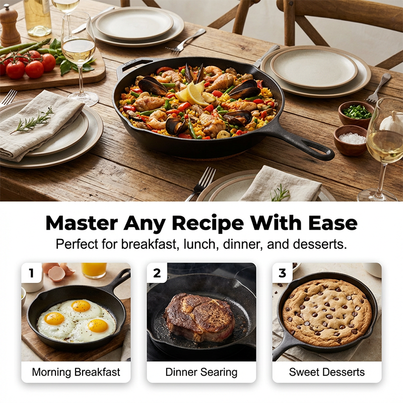 📢📢50% OFF !! ⏰Non-Stick Cast Iron Frying Pan