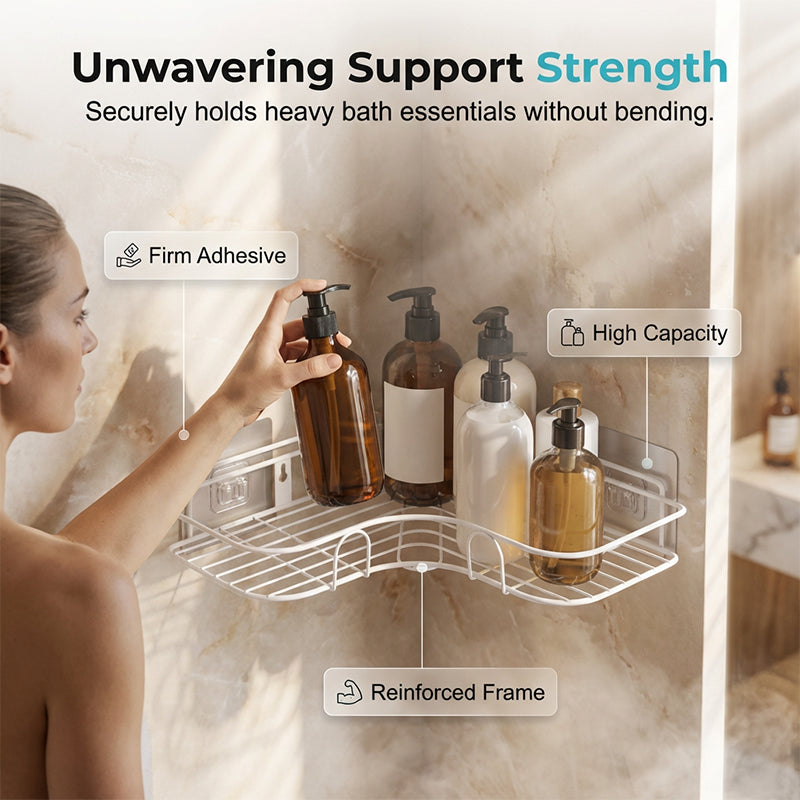 📢📢50% OFF !! ⏰Space-Saving No-Drill Corner Shower Caddy