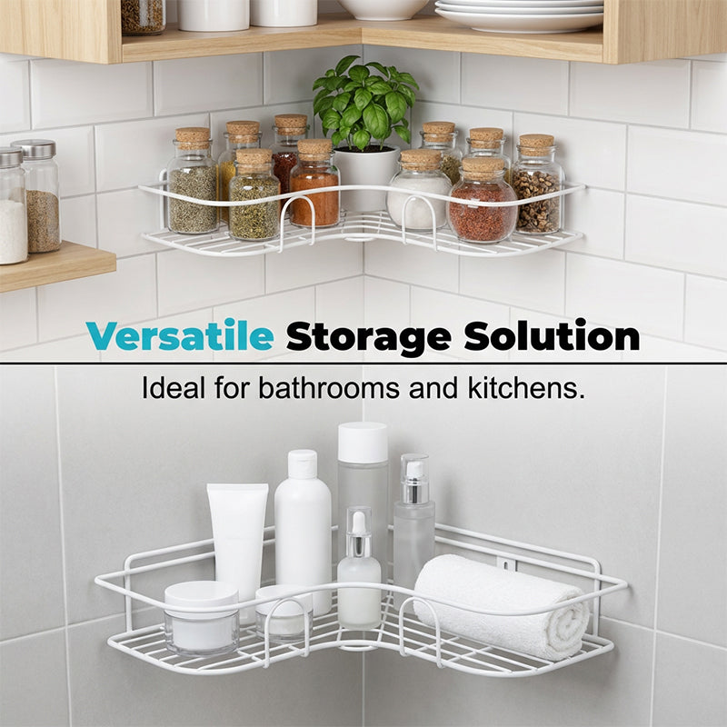 📢📢50% OFF !! ⏰Space-Saving No-Drill Corner Shower Caddy