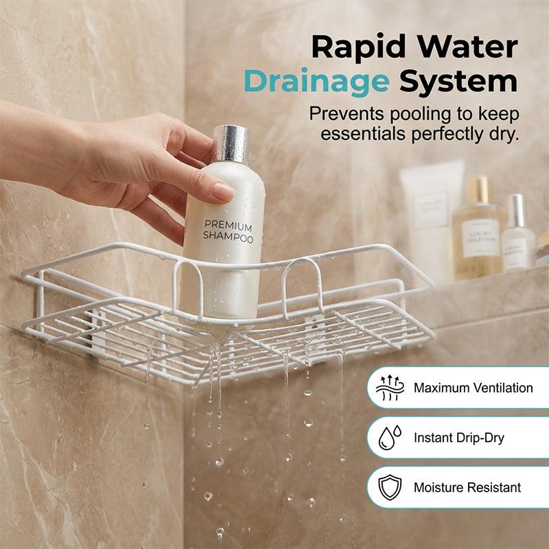 📢📢50% OFF !! ⏰Space-Saving No-Drill Corner Shower Caddy