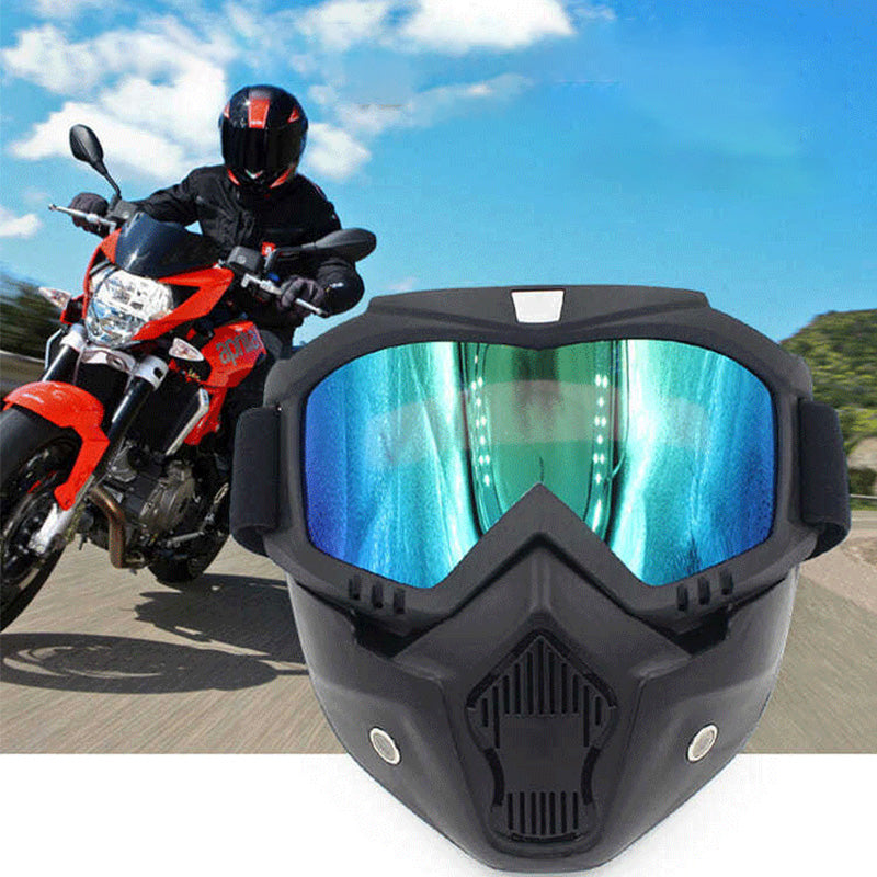 📢📢50% OFF !! ⏰Unisex Motorcycle Goggles with Detachable Face Mask