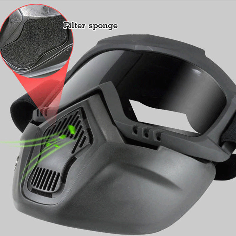 📢📢50% OFF !! ⏰Unisex Motorcycle Goggles with Detachable Face Mask