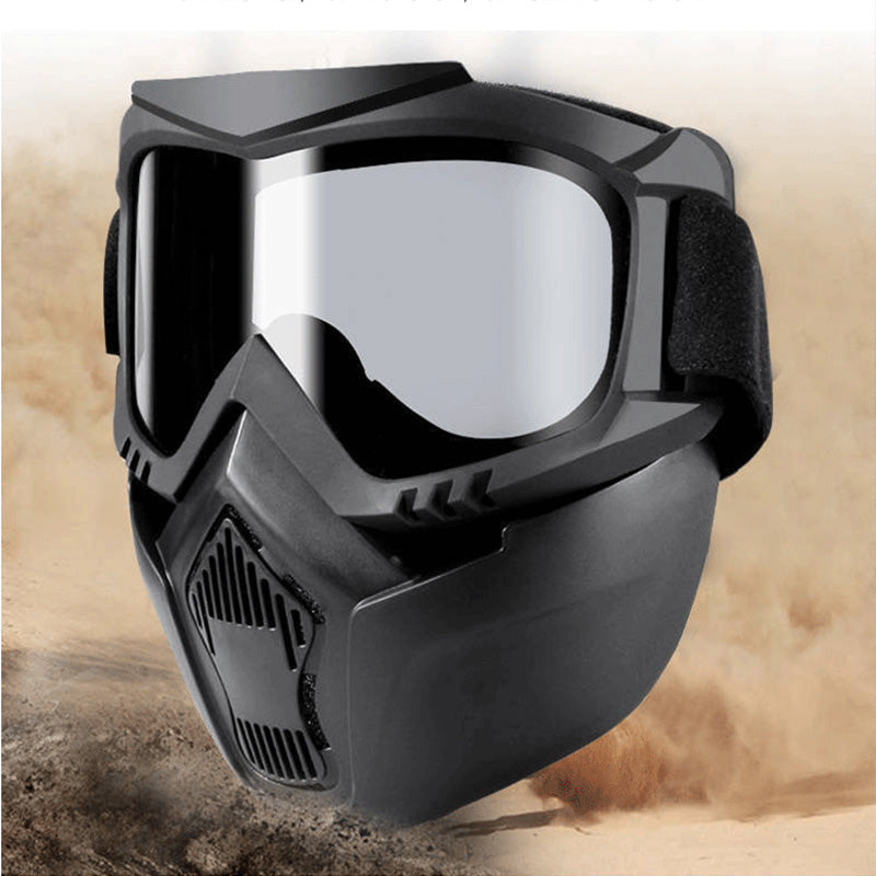 📢📢50% OFF !! ⏰Unisex Motorcycle Goggles with Detachable Face Mask