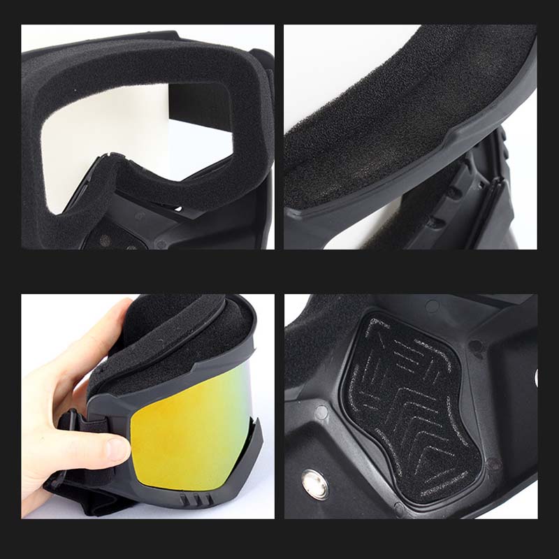 📢📢50% OFF !! ⏰Unisex Motorcycle Goggles with Detachable Face Mask
