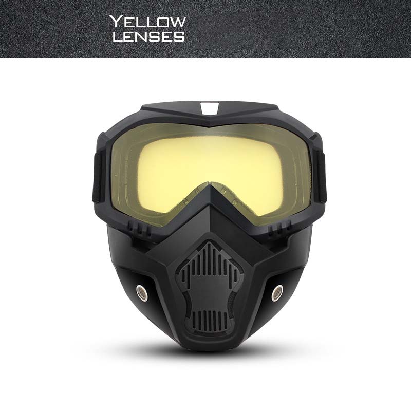 📢📢50% OFF !! ⏰Unisex Motorcycle Goggles with Detachable Face Mask