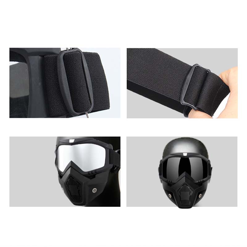 📢📢50% OFF !! ⏰Unisex Motorcycle Goggles with Detachable Face Mask
