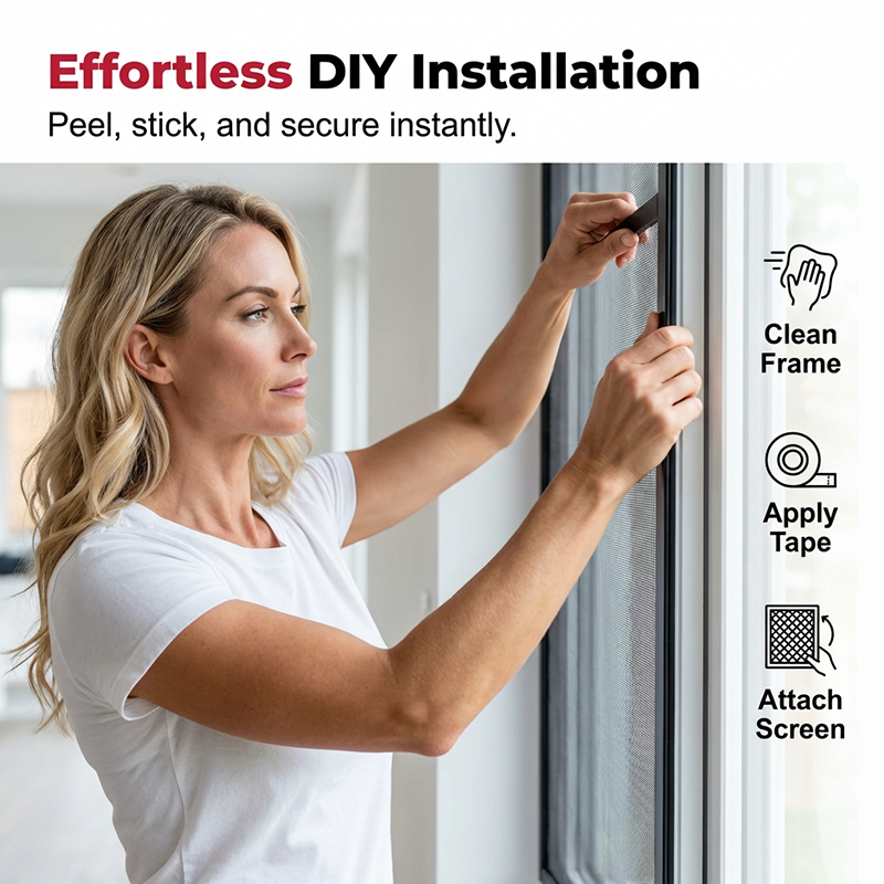 📢📢50% OFF !! ⏰DIY Self-Adhesive Window Screen