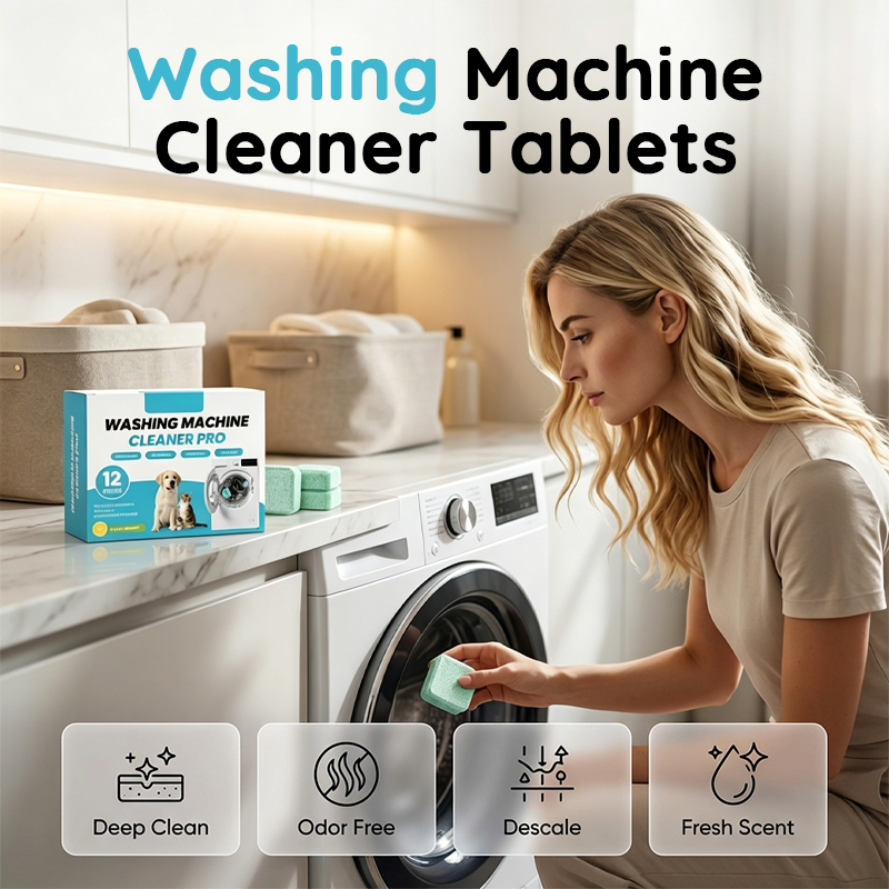📢📢50% OFF !! ⏰Washing Machine Cleaner Tablets (12-Pack)