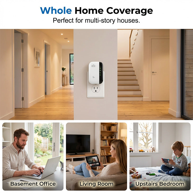 📢📢50% OFF !! ⏰300Mbps Wi-Fi Repeater & Signal Booster