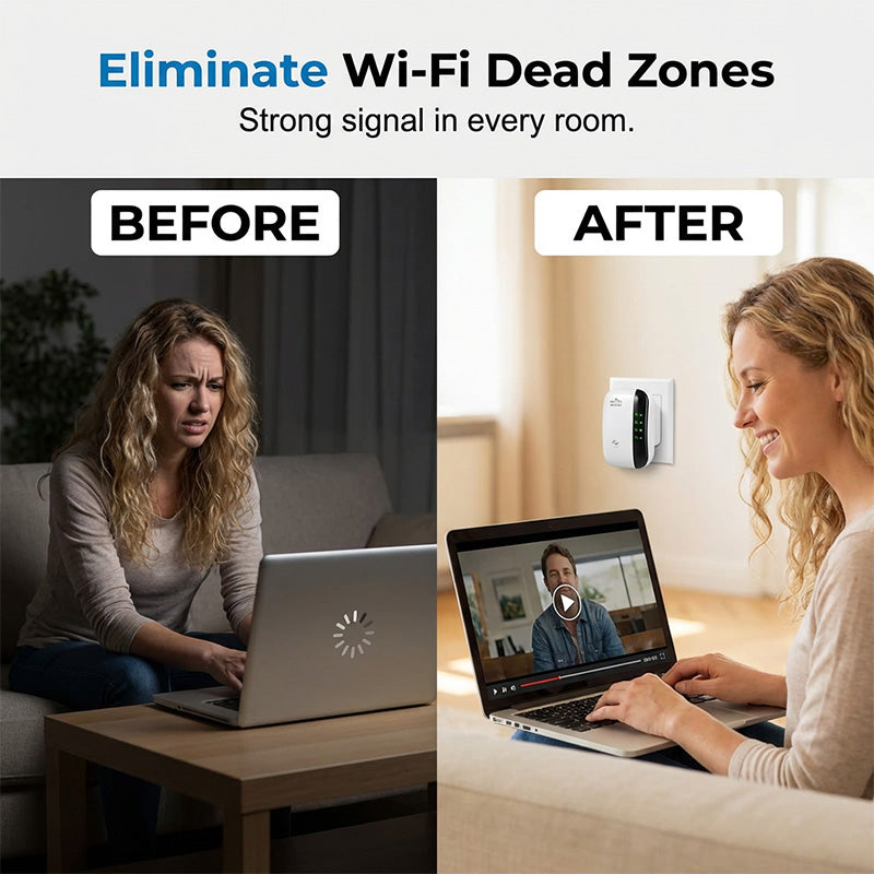 📢📢50% OFF !! ⏰300Mbps Wi-Fi Repeater & Signal Booster