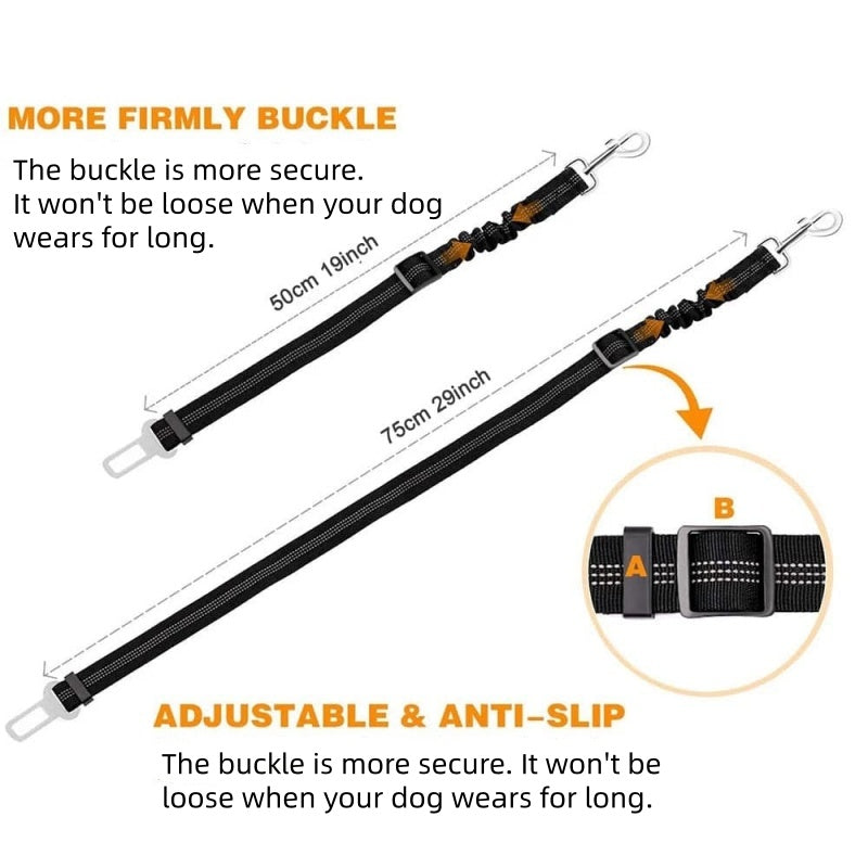 📢📢50% OFF !! ⏰Adjustable Dog Seat Belt for Car