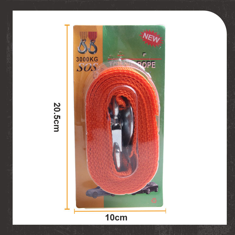 📢📢50% OFF !! ⏰13ft Car Tow Strap with Hooks & 3 Tons Capacity