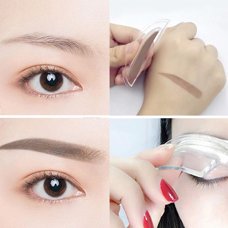 💄50% OFF NOW ! 🖌️2-Color Waterproof Eyebrow Stamp Powder Kit, Smudge-Proof Quick Natural Full Brow Makeup with Dual-End Brush