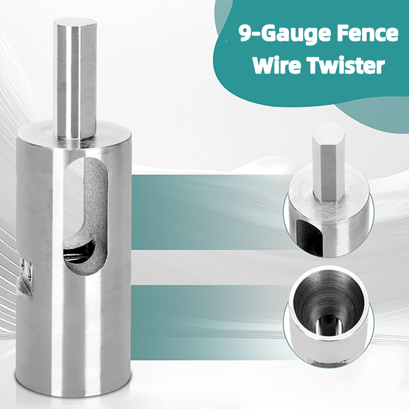 📢📢50% OFF !! ⏰9-Gauge Fence Wire Twister for 3-Jaw Drill Chuck