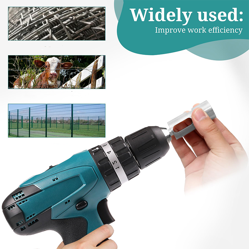 📢📢50% OFF !! ⏰9-Gauge Fence Wire Twister for 3-Jaw Drill Chuck