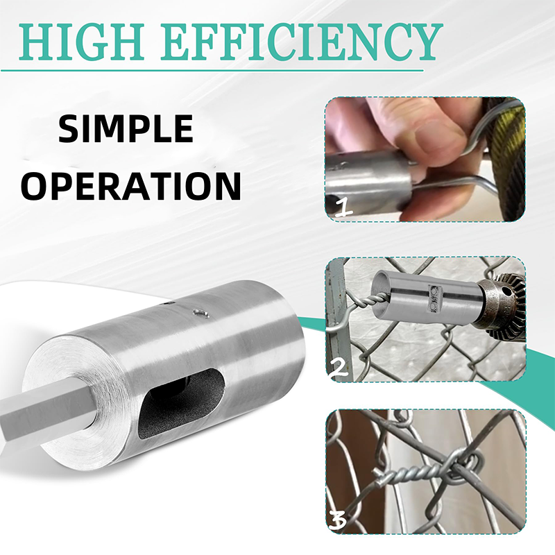 📢📢50% OFF !! ⏰9-Gauge Fence Wire Twister for 3-Jaw Drill Chuck