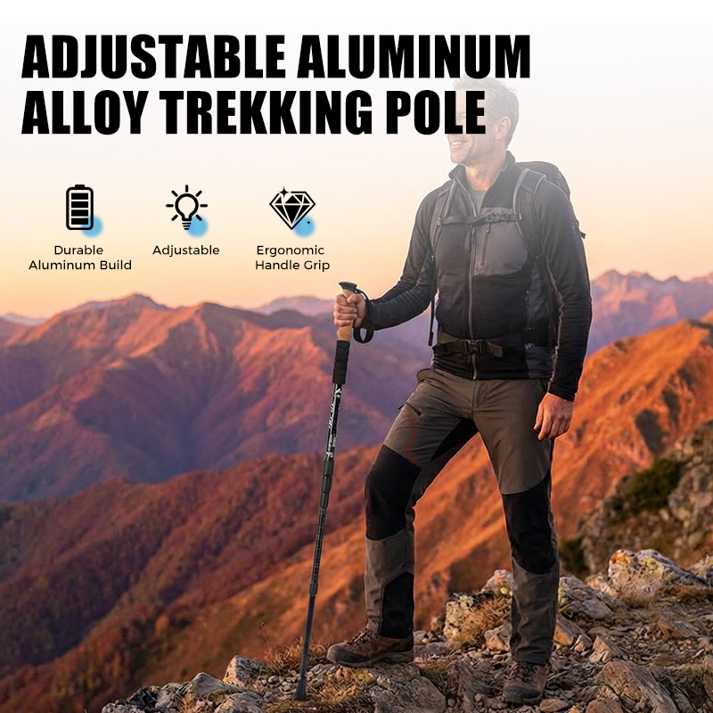 📢📢50% OFF !! ⏰Adjustable Aluminum Alloy Trekking Pole