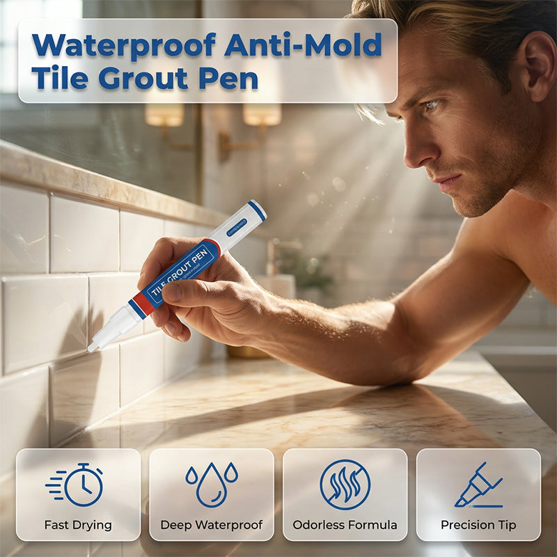 📢📢50% OFF !! ⏰Waterproof Tile Grout Repair Kit