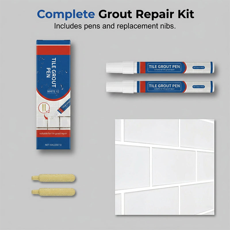 📢📢50% OFF !! ⏰Waterproof Tile Grout Repair Kit