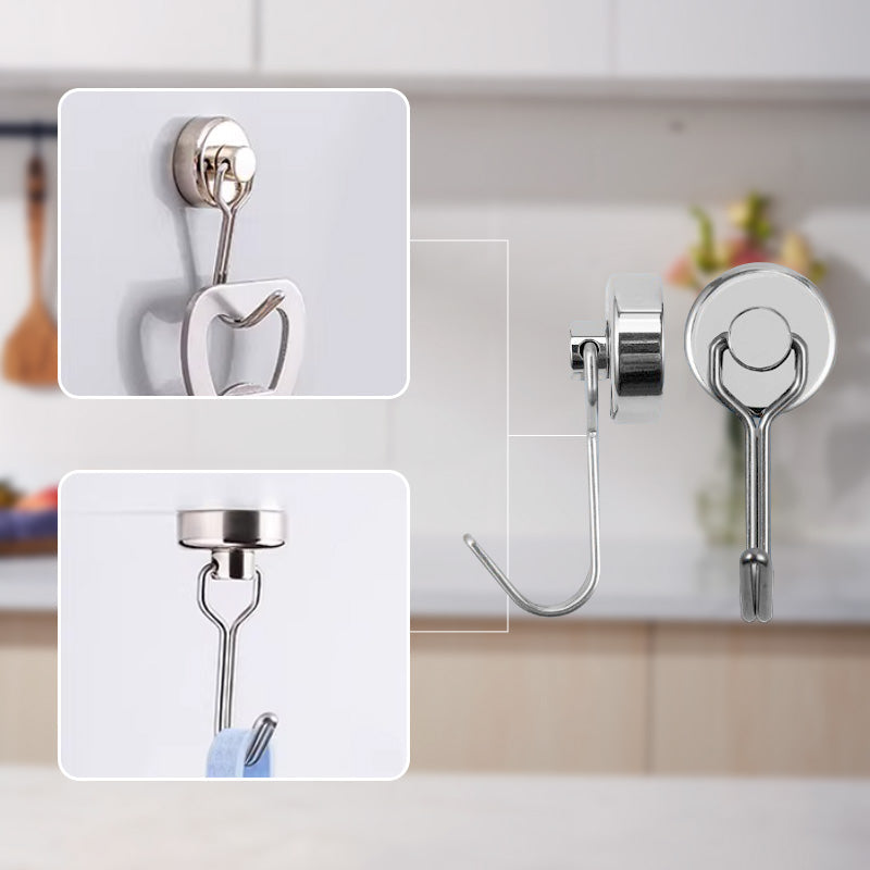 📢📢50% OFF !! ⏰Punch-Free Strong 360° Swing Magnetic Hanging Hooks