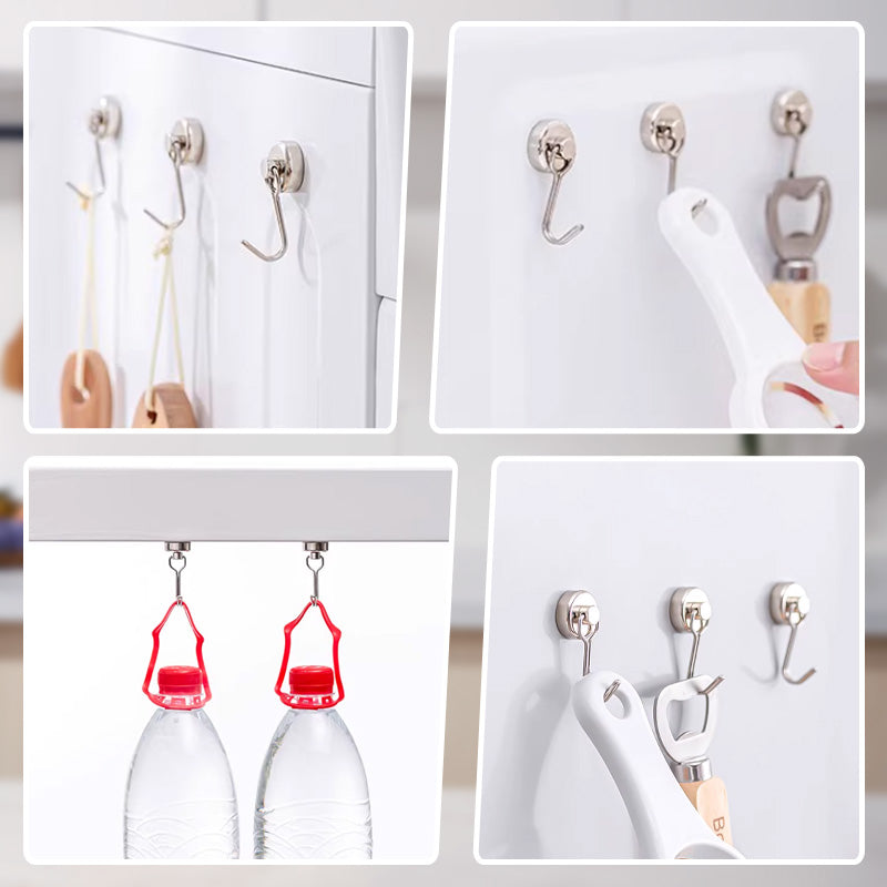 📢📢50% OFF !! ⏰Punch-Free Strong 360° Swing Magnetic Hanging Hooks