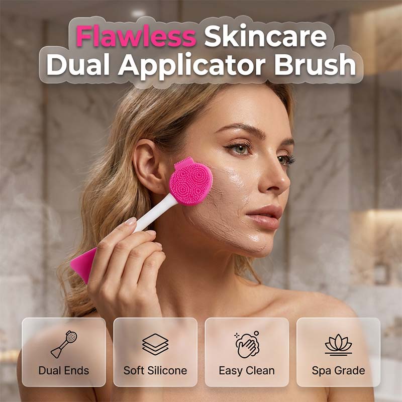 📢📢50% OFF !! ⏰Dual-Ended Silicone Face Mask Applicator Brush